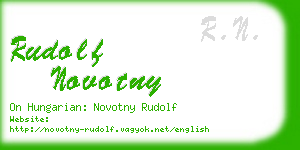 rudolf novotny business card